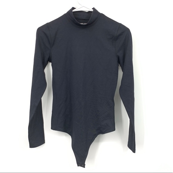 Abercrombie & Fitch Tops - Abercrombie Fitch Women Small Bodysuit Soft Collection Black Long Sleeve Thong